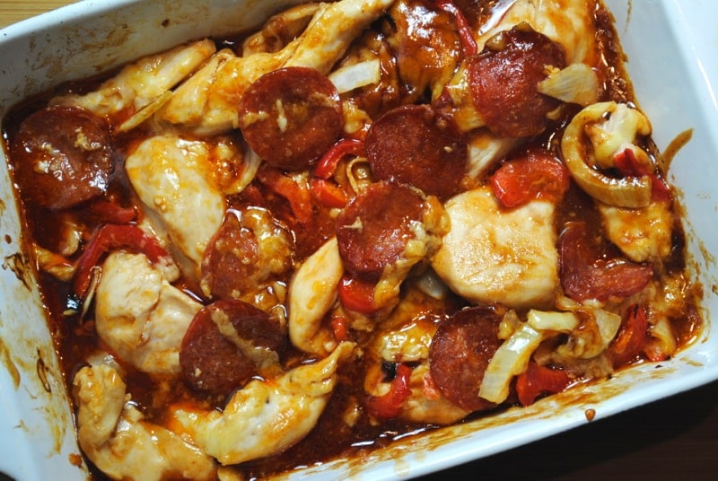 BBQ chicken pepperoni bake recipe Recipe