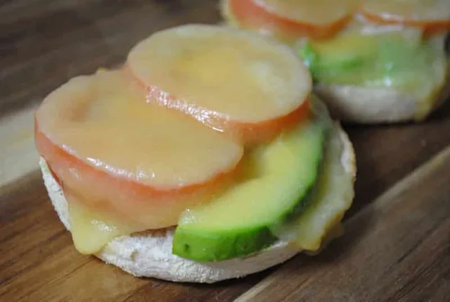 Avocado and Tomato Cheese Melts recipe