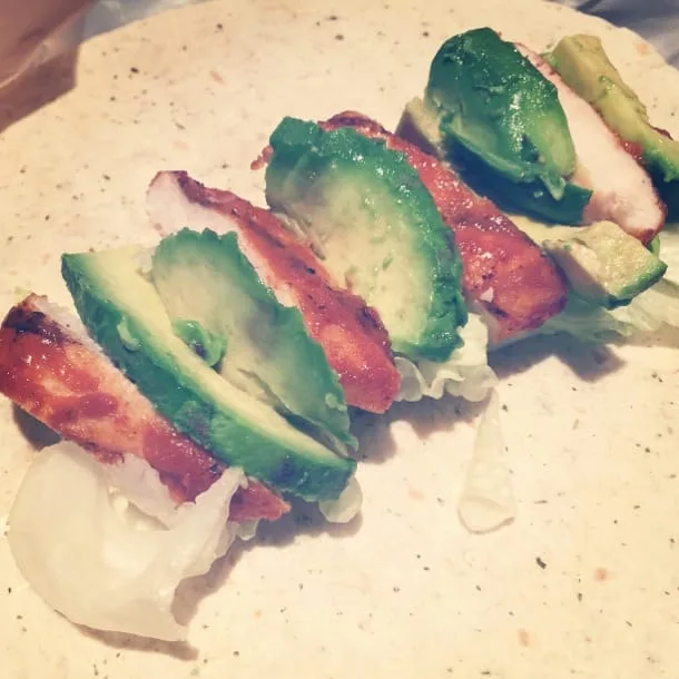 Sticky BBQ chicken wrap recipe