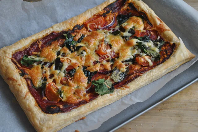 easy vegetarian puff pastry tart recipe - 2