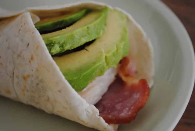 Turkey, Bacon and Avocado wraps
