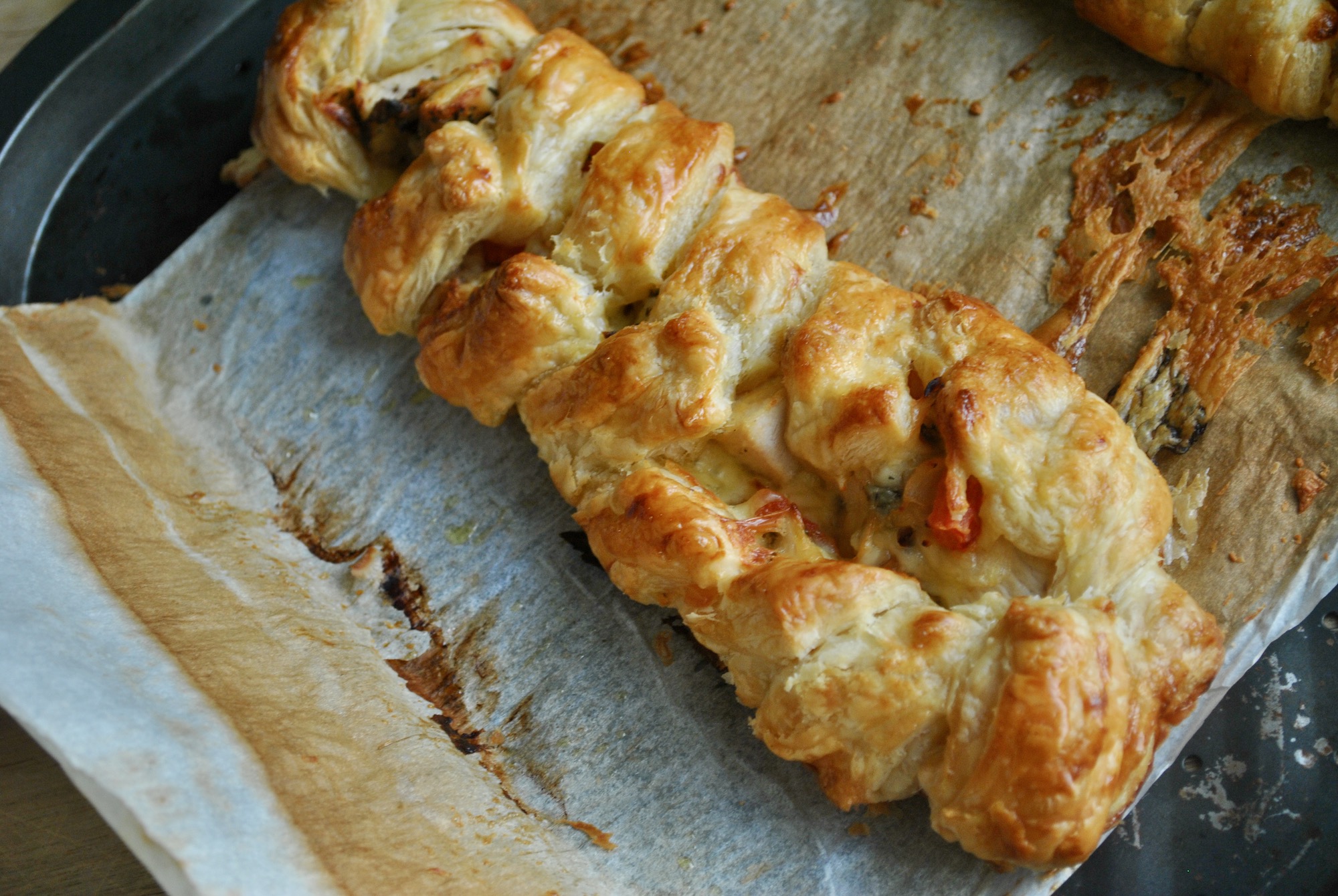 Cheese, onion and chicken puff pastry recipe - 2