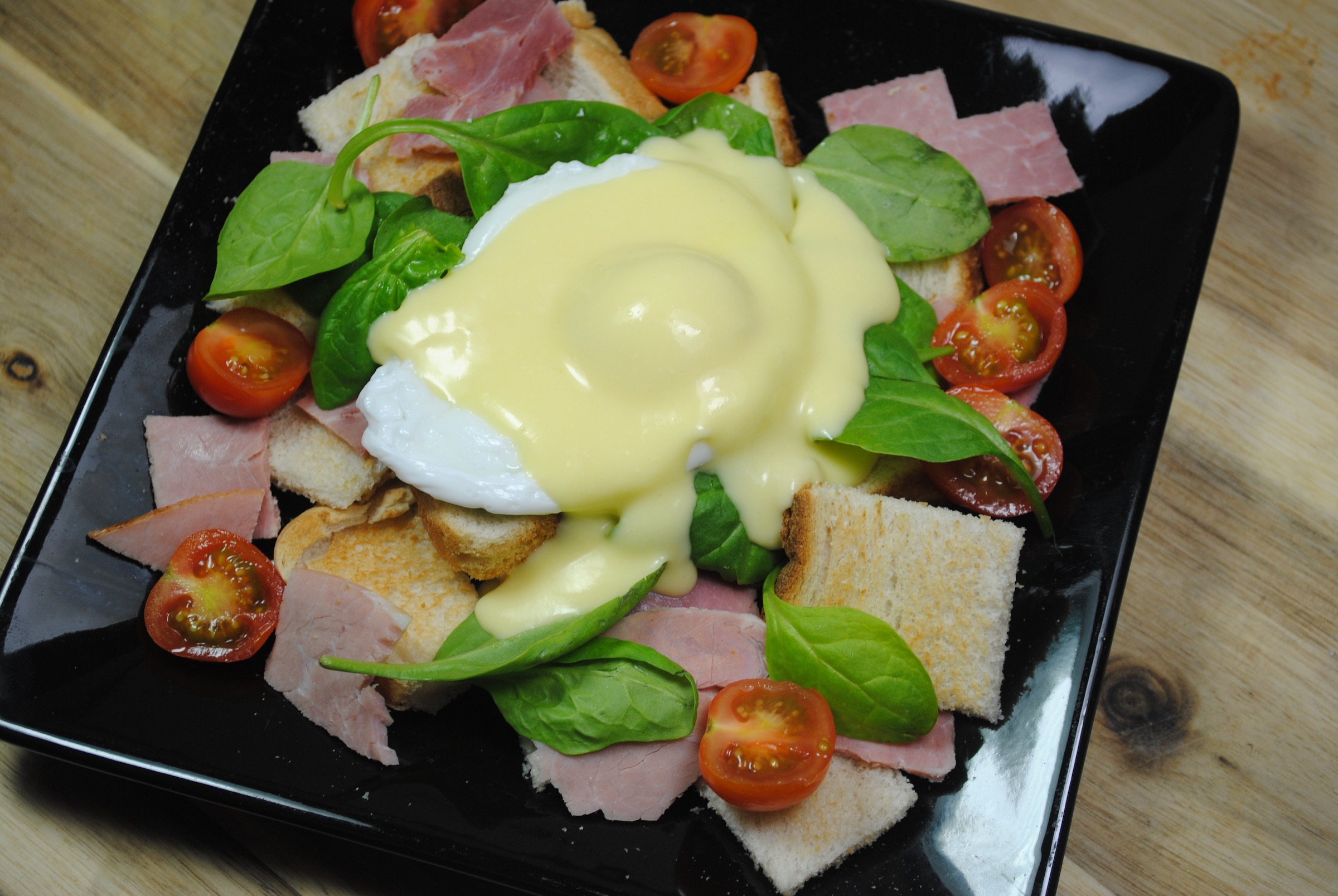 Eggs Benedict Salad With mock Hollandaise Sauce Recipe - 1