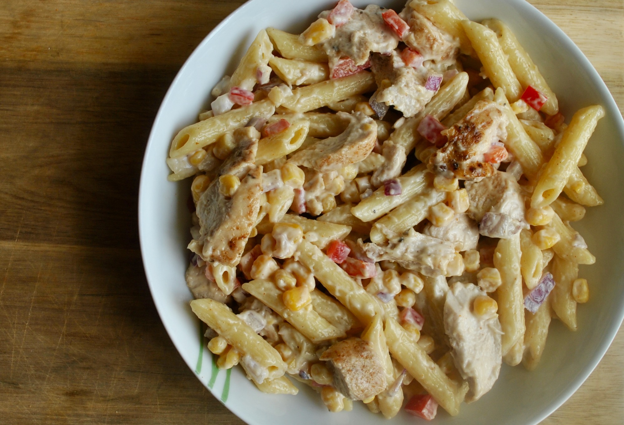 spicy chicken mayo pasta salad recipe - 3