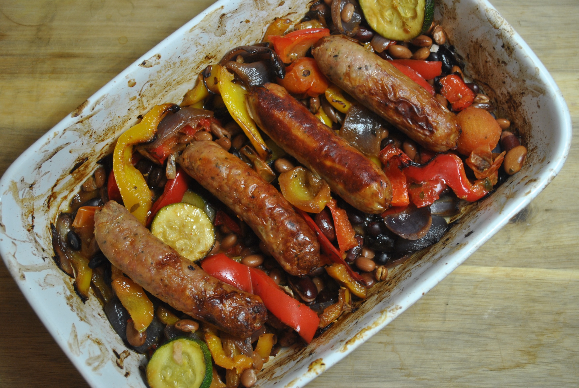 Easy & Healthy Sausage, Bean and Vegetable Bake Recipe - 1