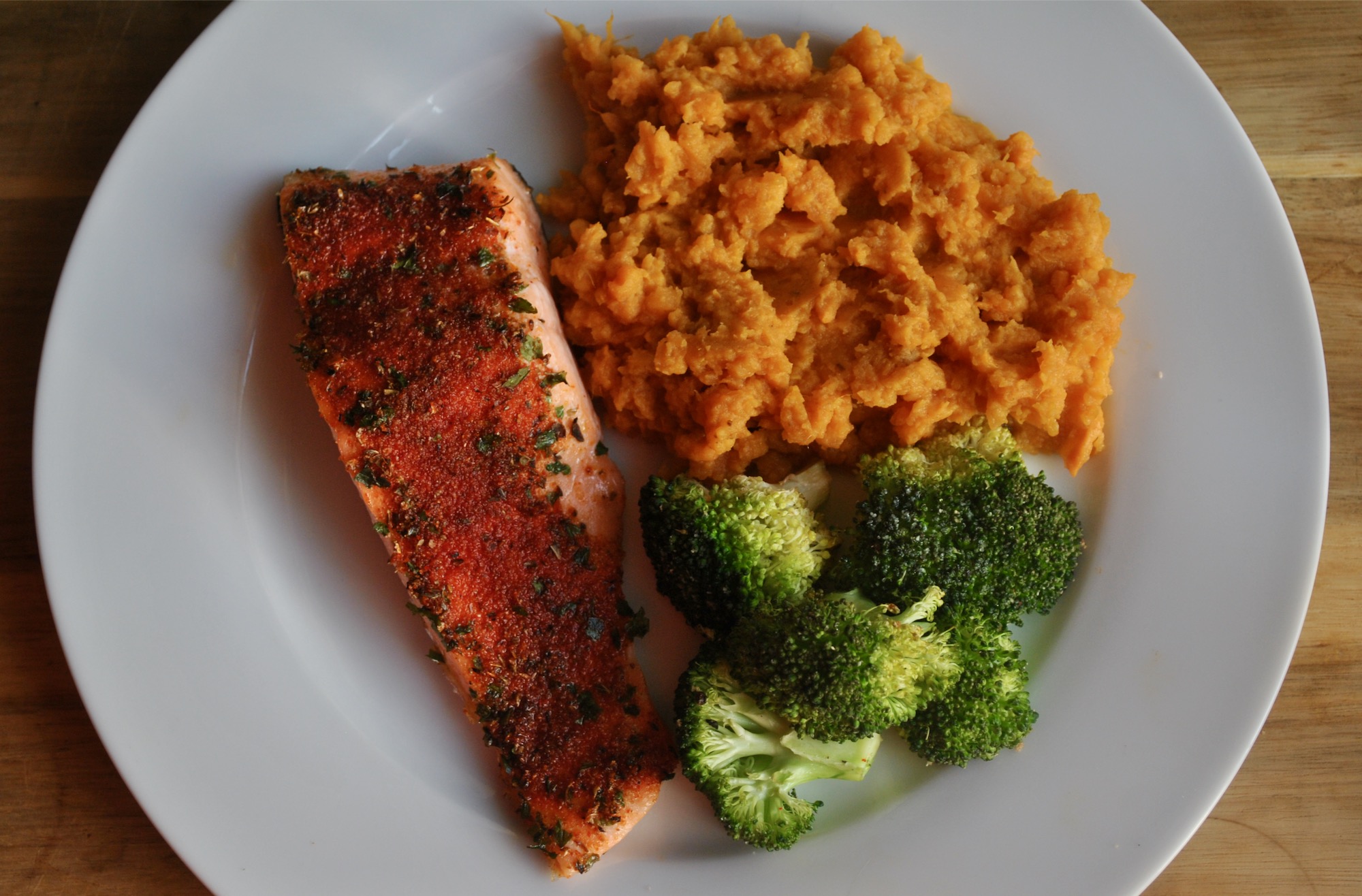 cajun salmon sweet potato broccoli recipe - 2